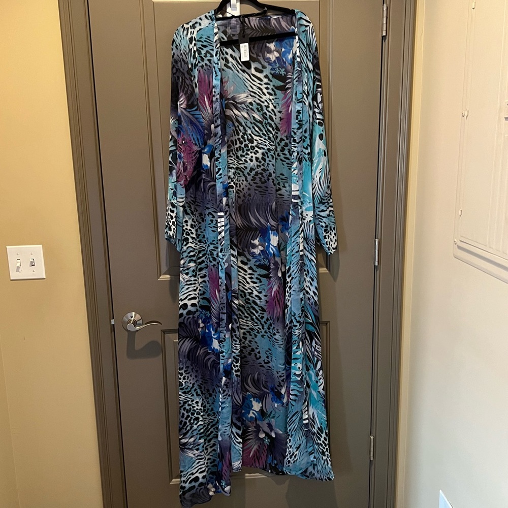 Kendall + Kylie Coverup, Blue Multicolored